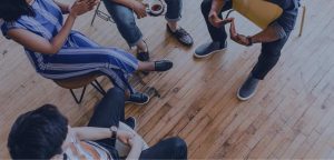 Group discussion session as part of the coaching and mentoring program at Coaching Indonesia