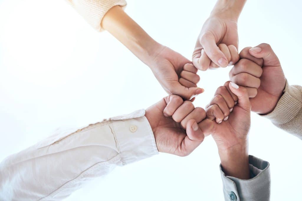 Below Business People Fits Bump