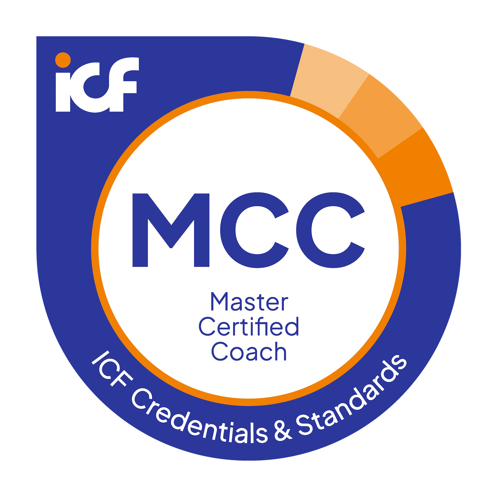 Lencana resmi ICF Master Certified Coach.